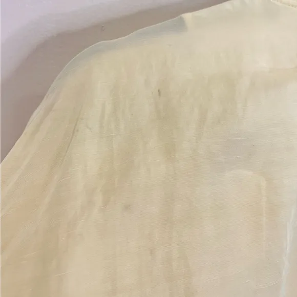 Tibi Pale Yellow Linen blend Gemma Cape Dress Sz 8