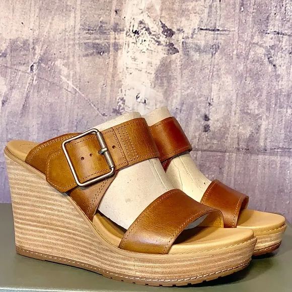 Timberland Brenton Buckle Slide Sandal Tan Brown