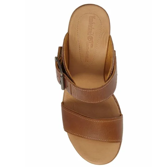 Timberland Brenton Buckle Slide Sandal Tan Brown