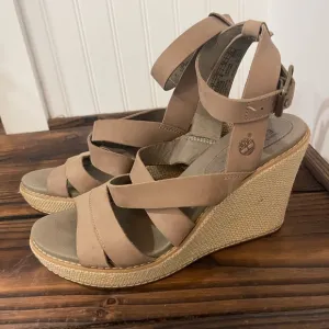 Timberland Women's Tan Earthkeeper Wedge Sandals