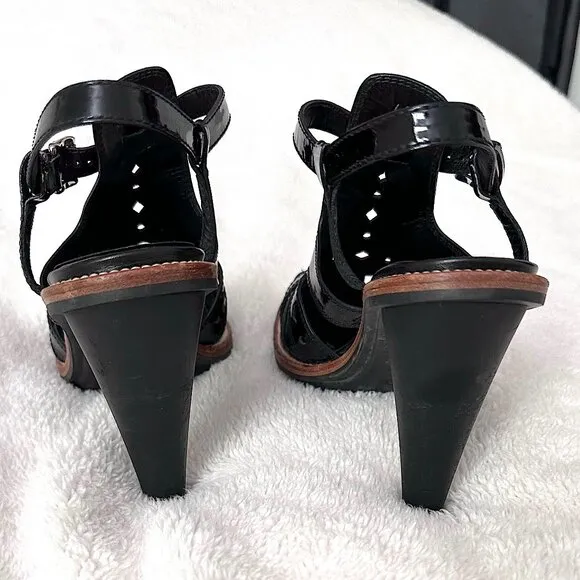 Tod's Authentic Leather Patent Sandals Heels Women