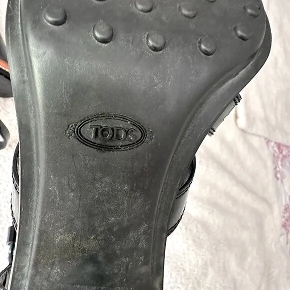 Tod's Authentic Leather Patent Sandals Heels Women