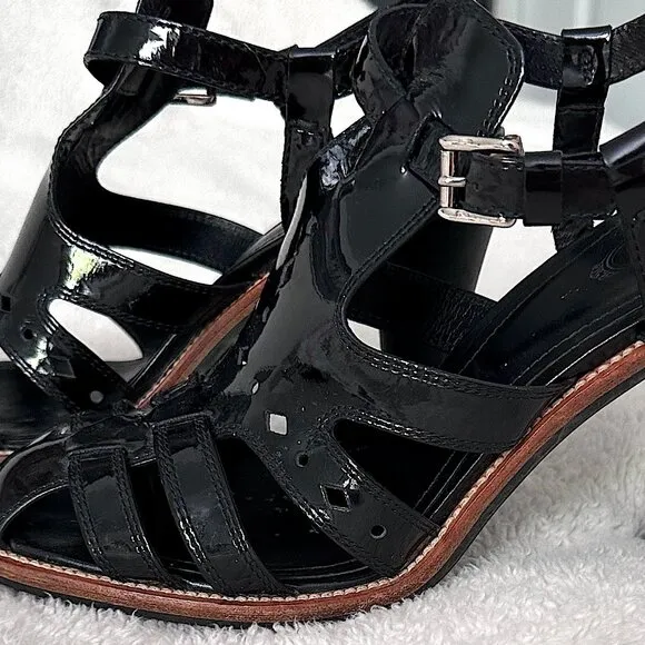 Tod's Authentic Leather Patent Sandals Heels Women