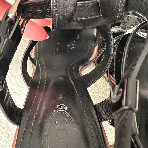 Tod's Authentic Leather Patent Sandals Heels Women