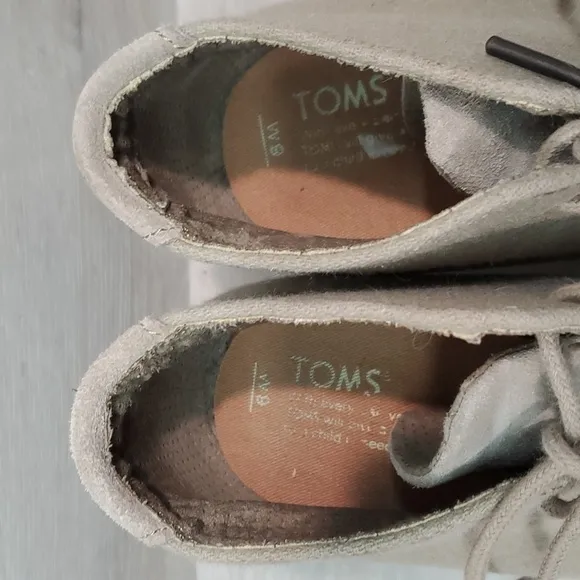 Toms Women Ankle Suede Heels Sandals shoes sz 9
