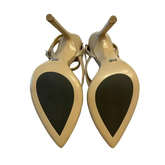 Tony Bianco Melina Sandals Stiletto Heels Pointed Toe Coco Patent Leather Size 5
