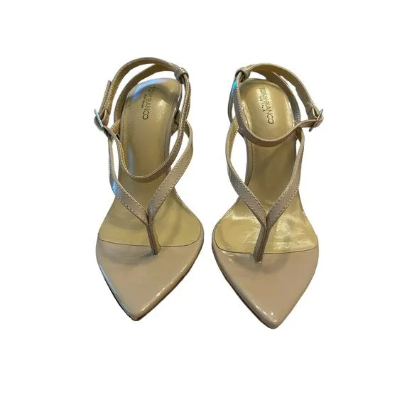 Tony Bianco Melina Sandals Stiletto Heels Pointed Toe Coco Patent Leather Size 5