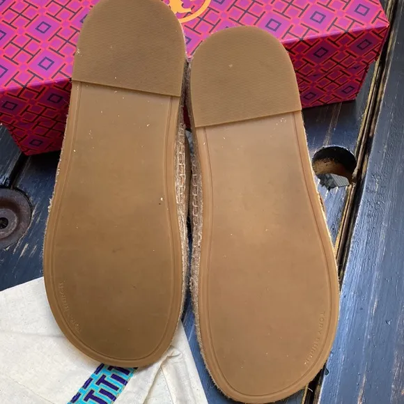 Tory Burch Brown Suede Selby Two Band Espadrilles/Sandals