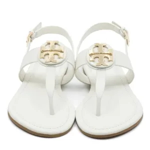 Tory Burch Claire Flat Thong Sandal in Ivory, 9.5