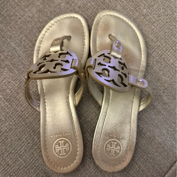 Tory Burch Gold Miller Sandals