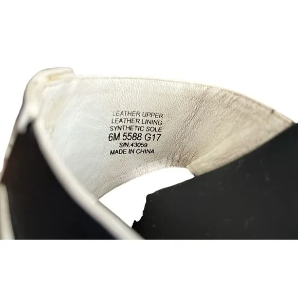 TORY BURCH Jamie Women's Sandal Full Logo Leather Thong  Black Size 6