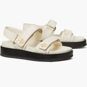 Tory Burch Kira Slingback SportPlatform Sandal - Cream and Black