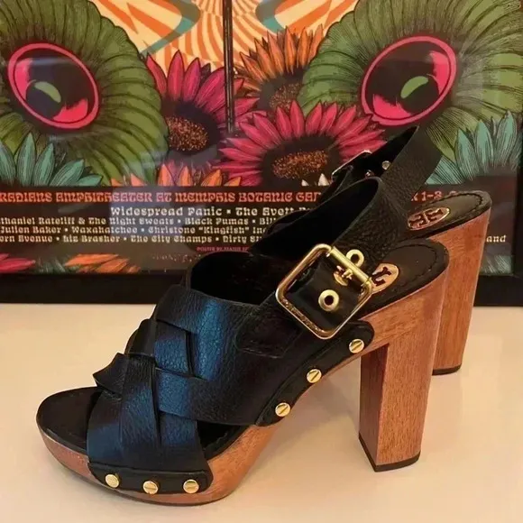 Tory Burch Leather Jodie Platform Sandals Sz 6.5