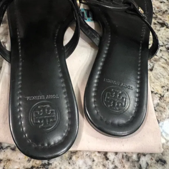 Tory Burch Miller Black Leather Sandals