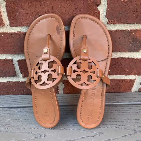 Tory Burch Miller Sandals in Vintage Vachetta