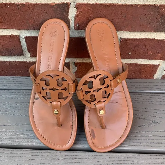 Tory Burch Miller Sandals in Vintage Vachetta
