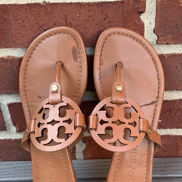 Tory Burch Miller Sandals in Vintage Vachetta