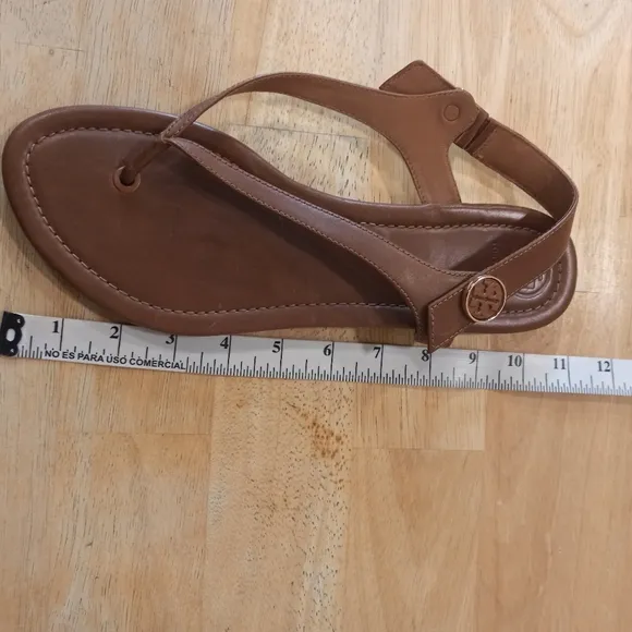 Tory Burch Minnie leather travel sandals 10M. Brown Color