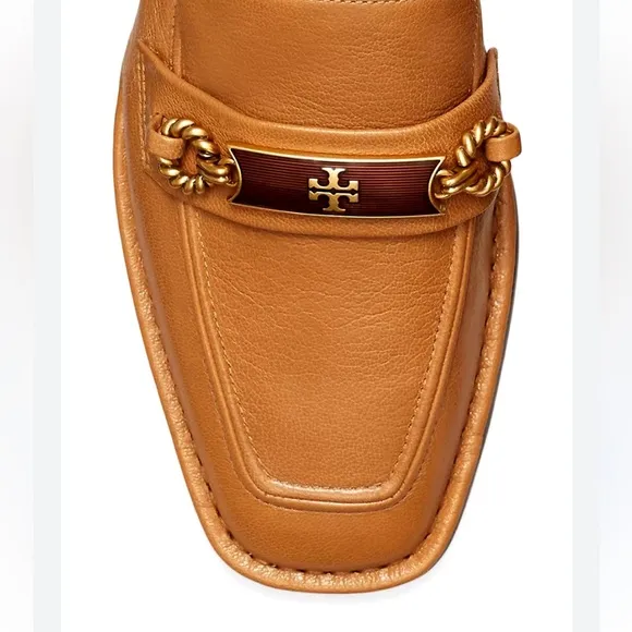 TORY BURCH  Perrine Loafer brown (tan) leather flats size 9 office formal shoes