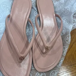 Tory Burch Pink Sandals with Metallic Finish