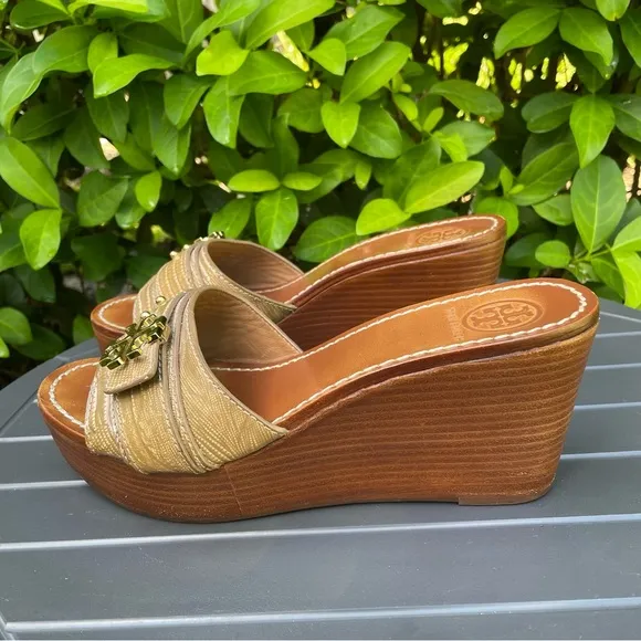 Tory Burch Platform Elina Platform Wedge Sandals Size 9M