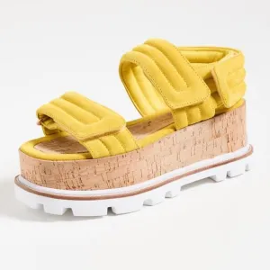 Tory Burch Puffy Sport Adjustable Suede Sandals Women’s Size 10 NEW Summer Yuzu