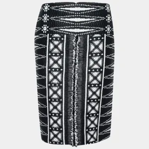 TORY BURCH Savora Embroidered Tweed Monochrome Pencil Skirt - Size 6 - NWoT!