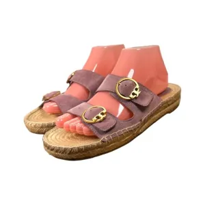 Tory Burch Selby Two Band Purple Espadrille Sandals Women's Size 7.5