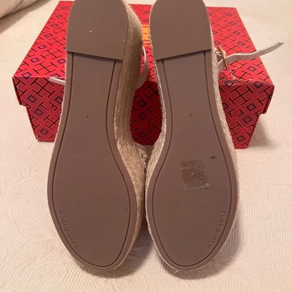Tory Burch Women's Cream Espadrille Wedge Sandals