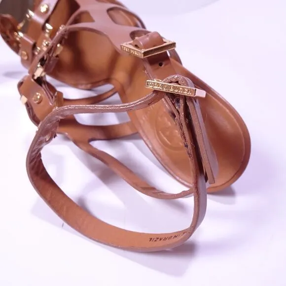 Tory Burch Women's Francesca Gladiator High Pumps Heels Sz 7 NIB 425 Tan