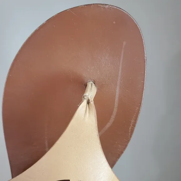 Tory Burch Zoey Wedge Sandals Size 7.5 Tan