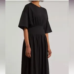 Totem Cotton Tee Dress in Black