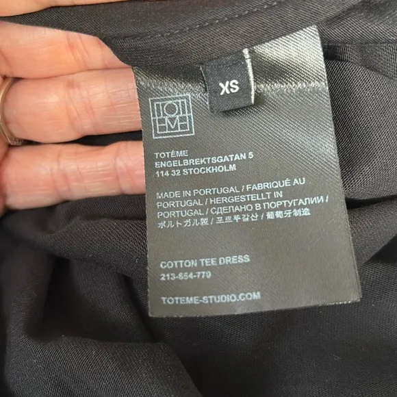 Totem Cotton Tee Dress in Black