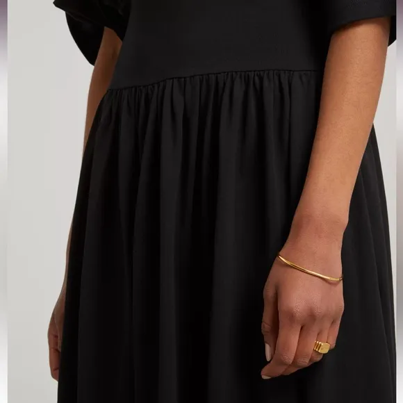Totem Cotton Tee Dress in Black