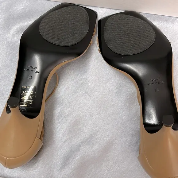 TOTEME the Knot Leather Sandals in caramel brown IT 38 US 8 Brand New!