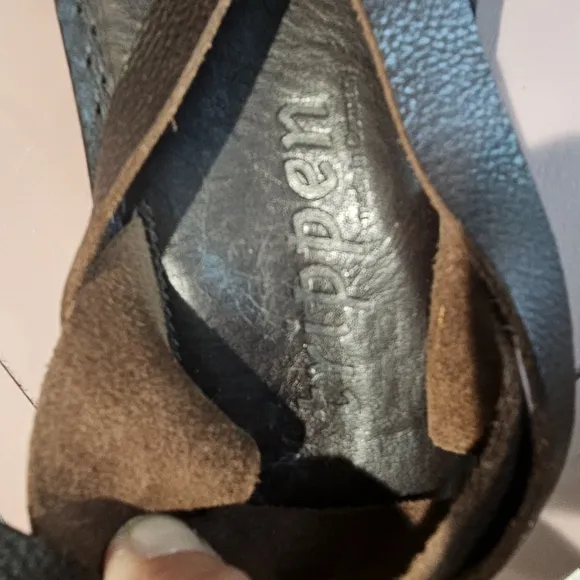 TRIPPEN Manolo Leather Wrap Sandal In Dark Brown. Size 37(US 6.5/7)