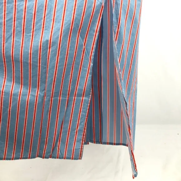 TUCKERKNUCK Pomander Place Lara Stripe V-Neck Midi/Maxi Pocket Shirtdres…