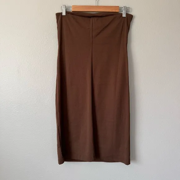 Tuckernuck Brown Metallic Knit Indie Midi Dress