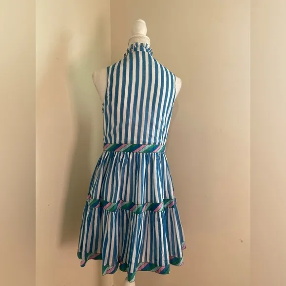 Tuckernuck Oliphant Yoke Dress in Playa Blue Size Small