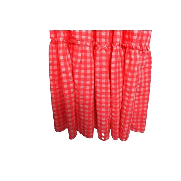 Tuckernuck Pomander Place Electric Pink Gingham Nellie Dress Size XXL NWOT