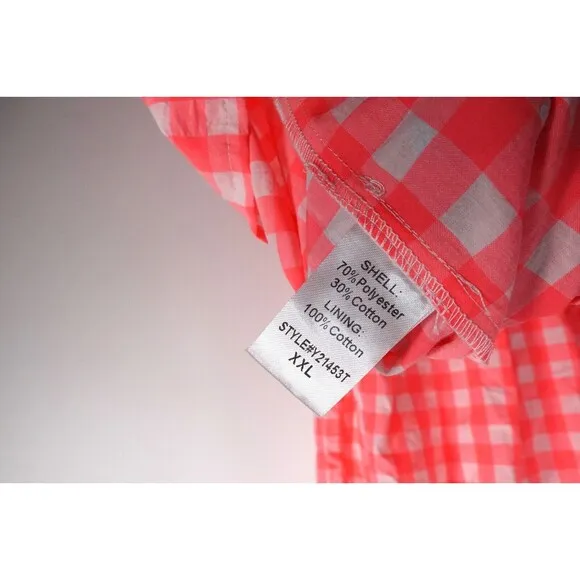 Tuckernuck Pomander Place Electric Pink Gingham Nellie Dress Size XXL NWOT
