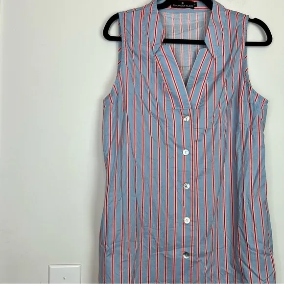 Tuckernuck Pomander Place  Maxi Dress womens M Blue Striped Lara Summer Dress