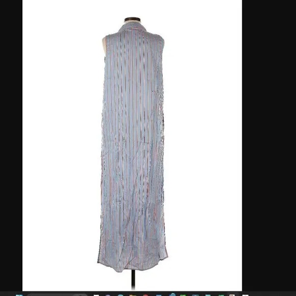 Tuckernuck Pomander Place  Maxi Dress womens M Blue Striped Lara Summer Dress