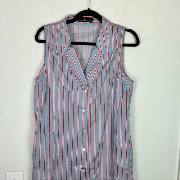 Tuckernuck Pomander Place  Maxi Dress womens M Blue Striped Lara Summer Dress