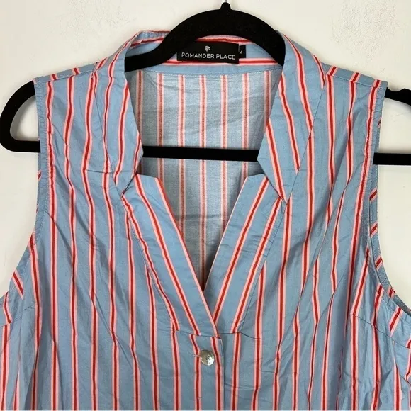 Tuckernuck Pomander Place  Maxi Dress womens M Blue Striped Lara Summer Dress