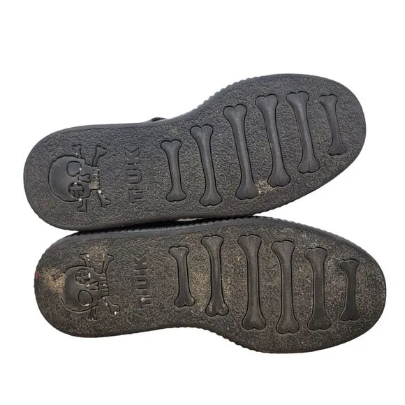 Tukskin Gladiator Viva Low Black Women's Sandals Vegan Goth Platform Size 10