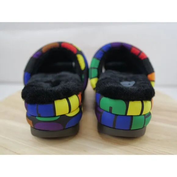 UGG ALL GENDER PRIDE LOGO MAXI‎ SLIDE PLATFORM SANDALS, WOMEN US 7
