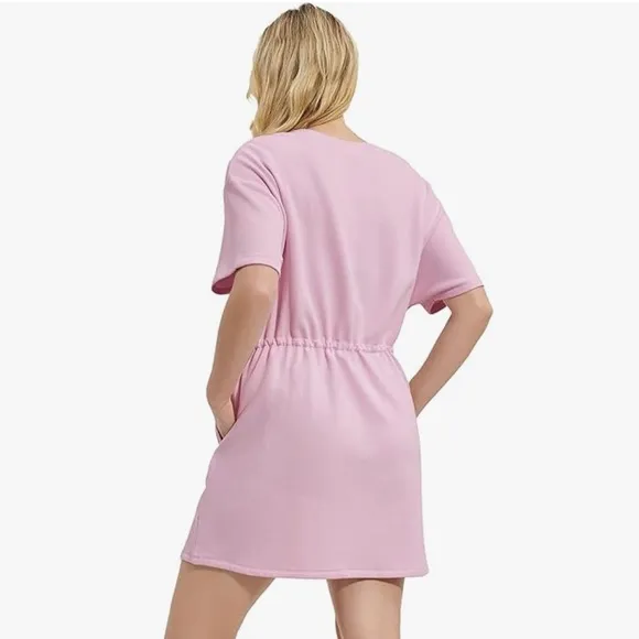 UGG Anisha Dusty Lilac Pink Cotton Crewneck Terry Cloth Sweatshirt Dress NWT