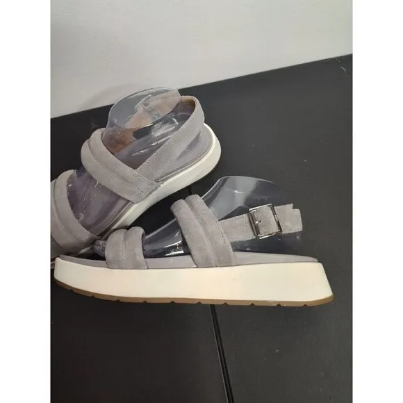 ☀️UGG Australia Lynnden Platform Gray Suede Strappy Sandals, size 8.5