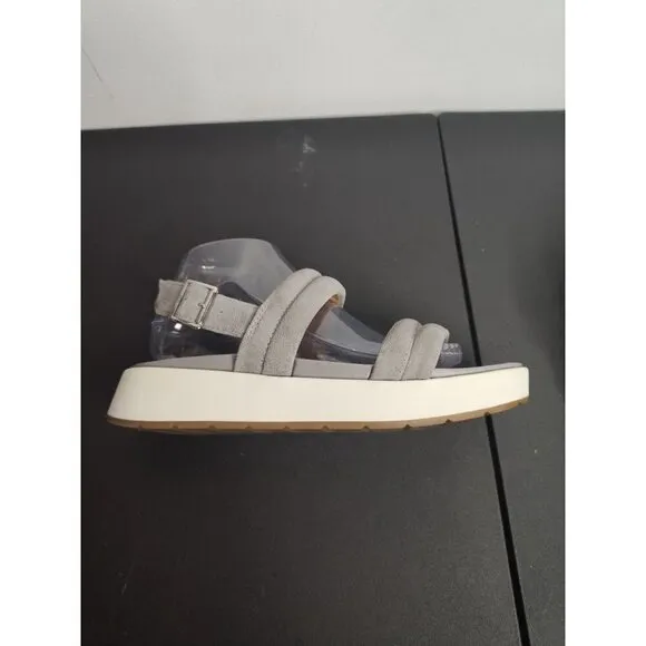 ☀️UGG Australia Lynnden Platform Gray Suede Strappy Sandals, size 8.5